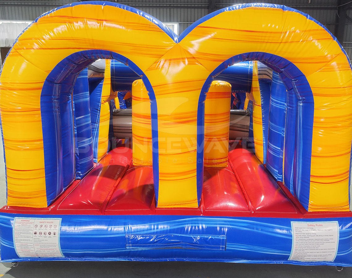 46ft Rip Curl "Flash" Hybrid Inflatable Obstacle Course - BounceWave Inflatable Sales