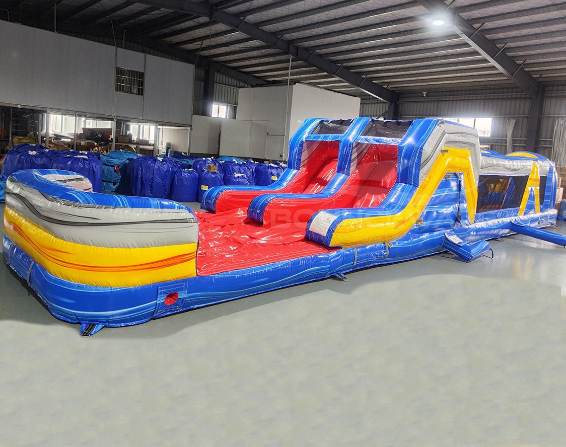 46ft Rip Curl "Flash" Hybrid Inflatable Obstacle Course - BounceWave Inflatable Sales