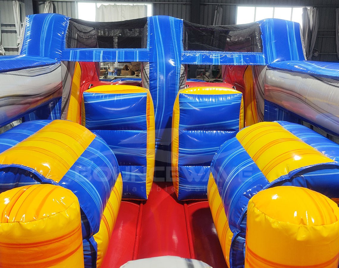 46ft Rip Curl "Flash" Hybrid Inflatable Obstacle Course - BounceWave Inflatable Sales