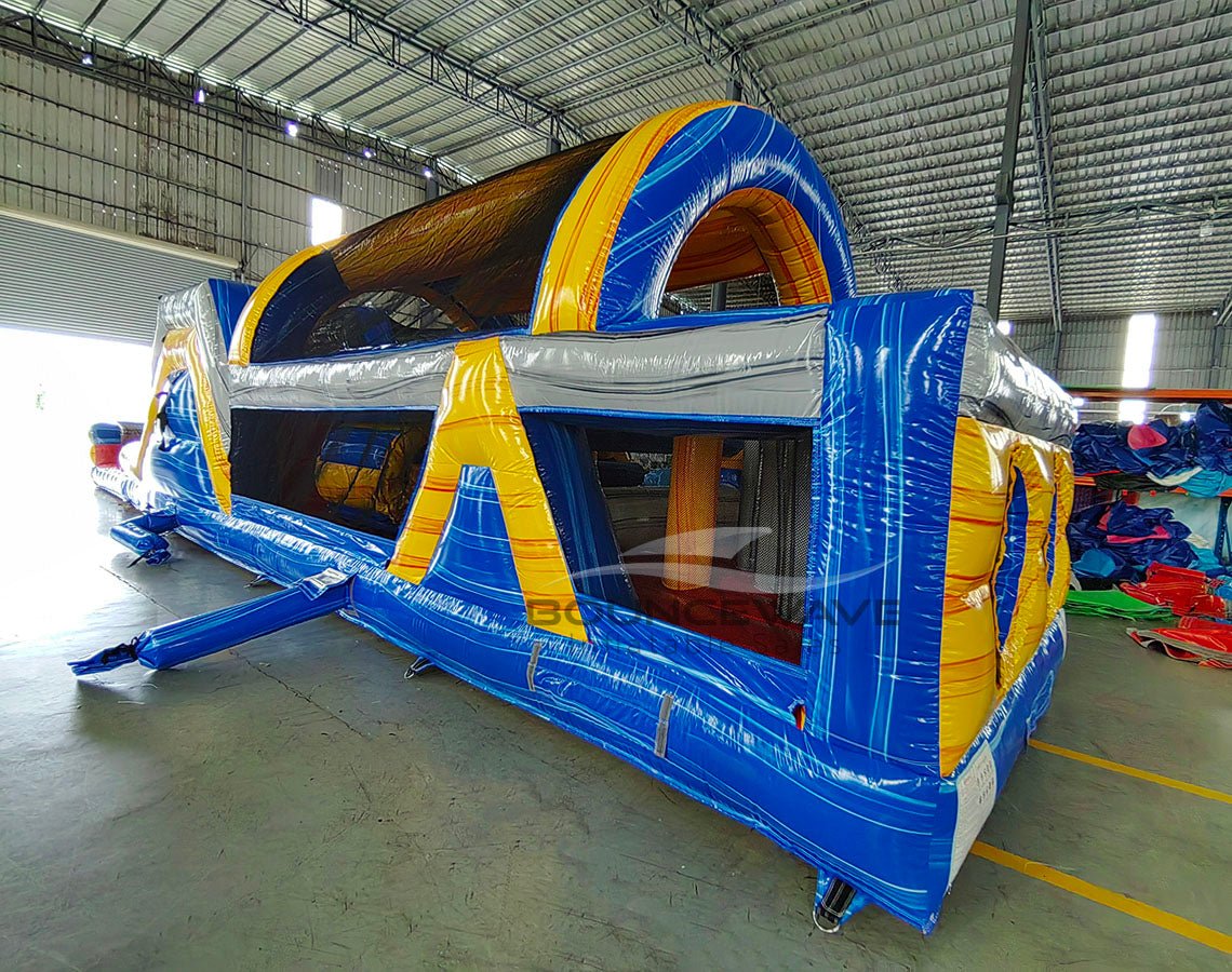 46ft Rip Curl Hybrid Wet/Dry Inflatable Obstacle Course - BounceWave Inflatable Sales