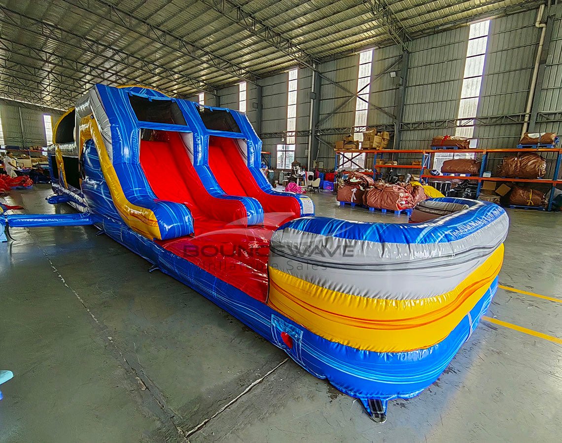 46ft Rip Curl Hybrid Wet/Dry Inflatable Obstacle Course - BounceWave Inflatable Sales