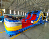 46ft Rip Curl Hybrid Wet/Dry Inflatable Obstacle Course - BounceWave Inflatable Sales