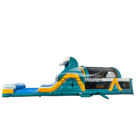 46ft Surfs Up Hybrid Wet/Dry Inflatable Obstacle Course - BounceWave Inflatable Sales