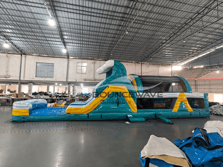 46ft Surfs Up Hybrid Wet/Dry Inflatable Obstacle Course - BounceWave Inflatable Sales