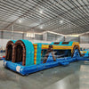 46ft Tropic Shock "Flash" Hybrid Inflatable Obstacle Course - BounceWave Inflatable Sales