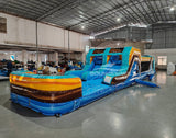 46ft Tropic Shock "Flash" Hybrid Inflatable Obstacle Course - BounceWave Inflatable Sales