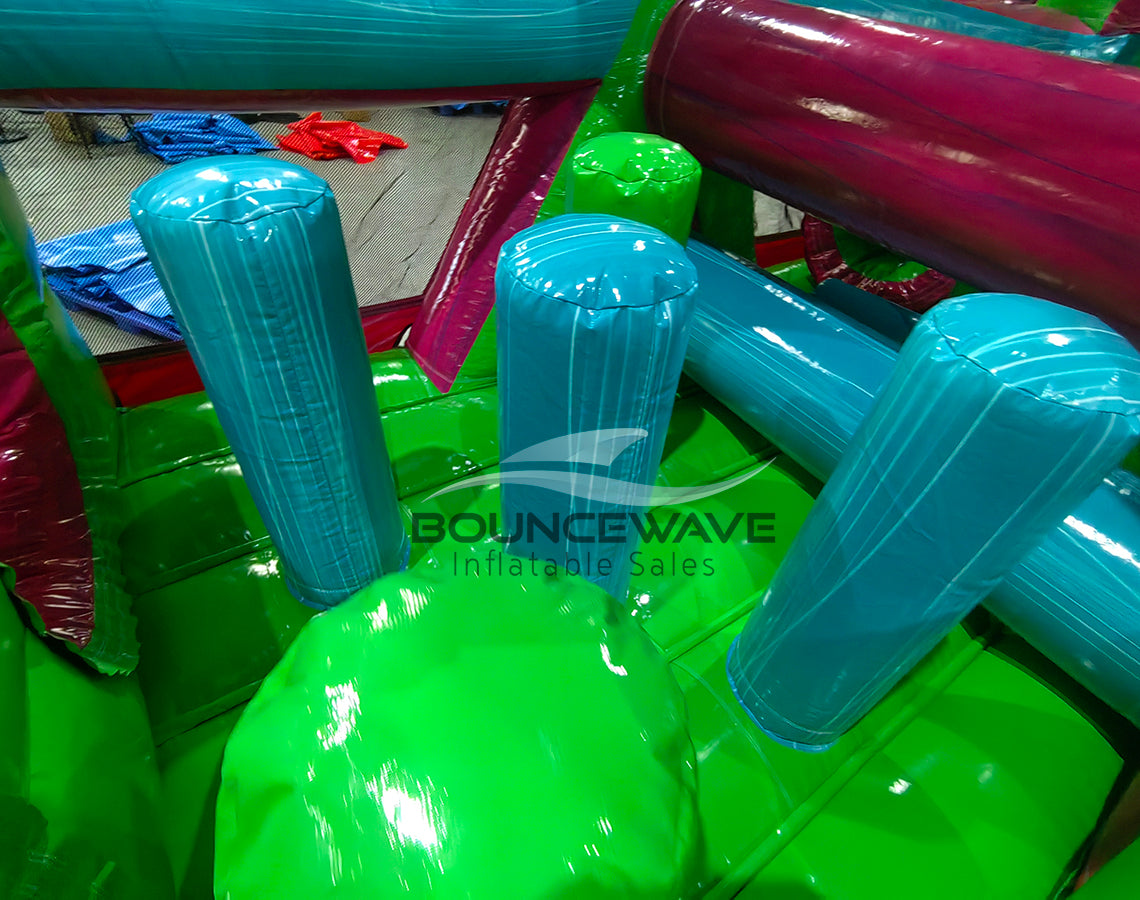 46ft Glow Rider Hybrid Wet/Dry Inflatable Obstacle Course