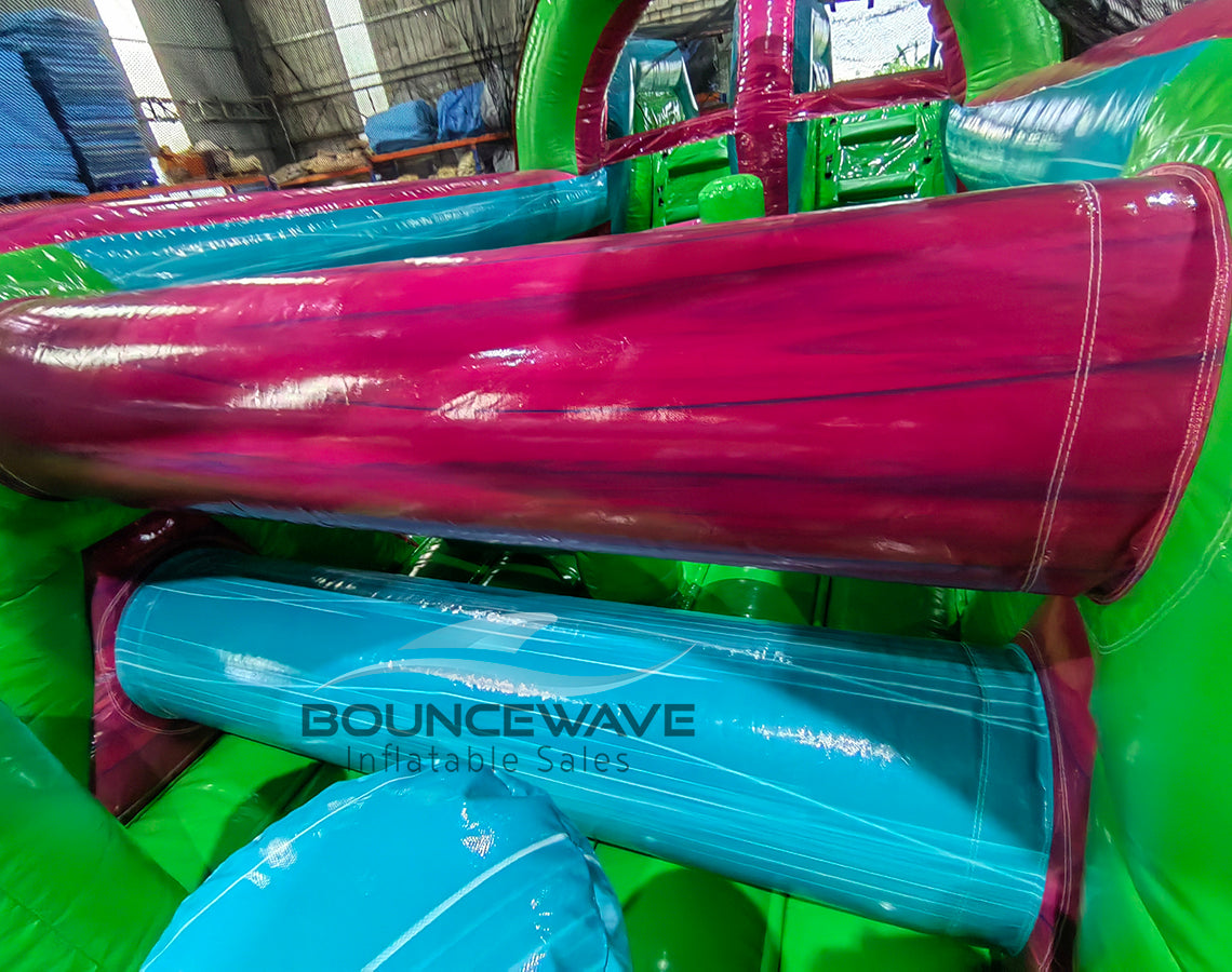 46ft Glow Rider Hybrid Wet/Dry Inflatable Obstacle Course