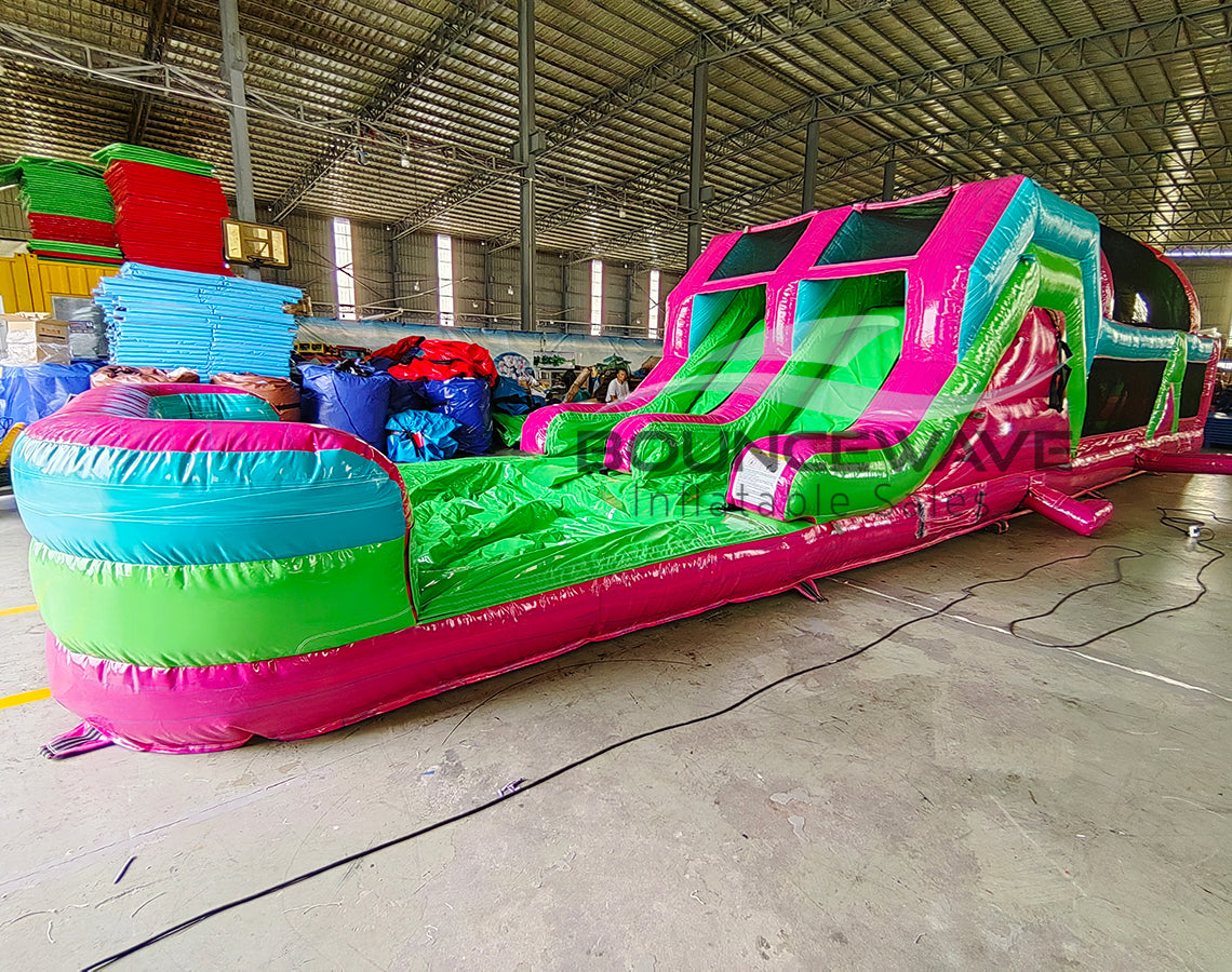 46ft Glow Rider Hybrid Wet/Dry Inflatable Obstacle Course