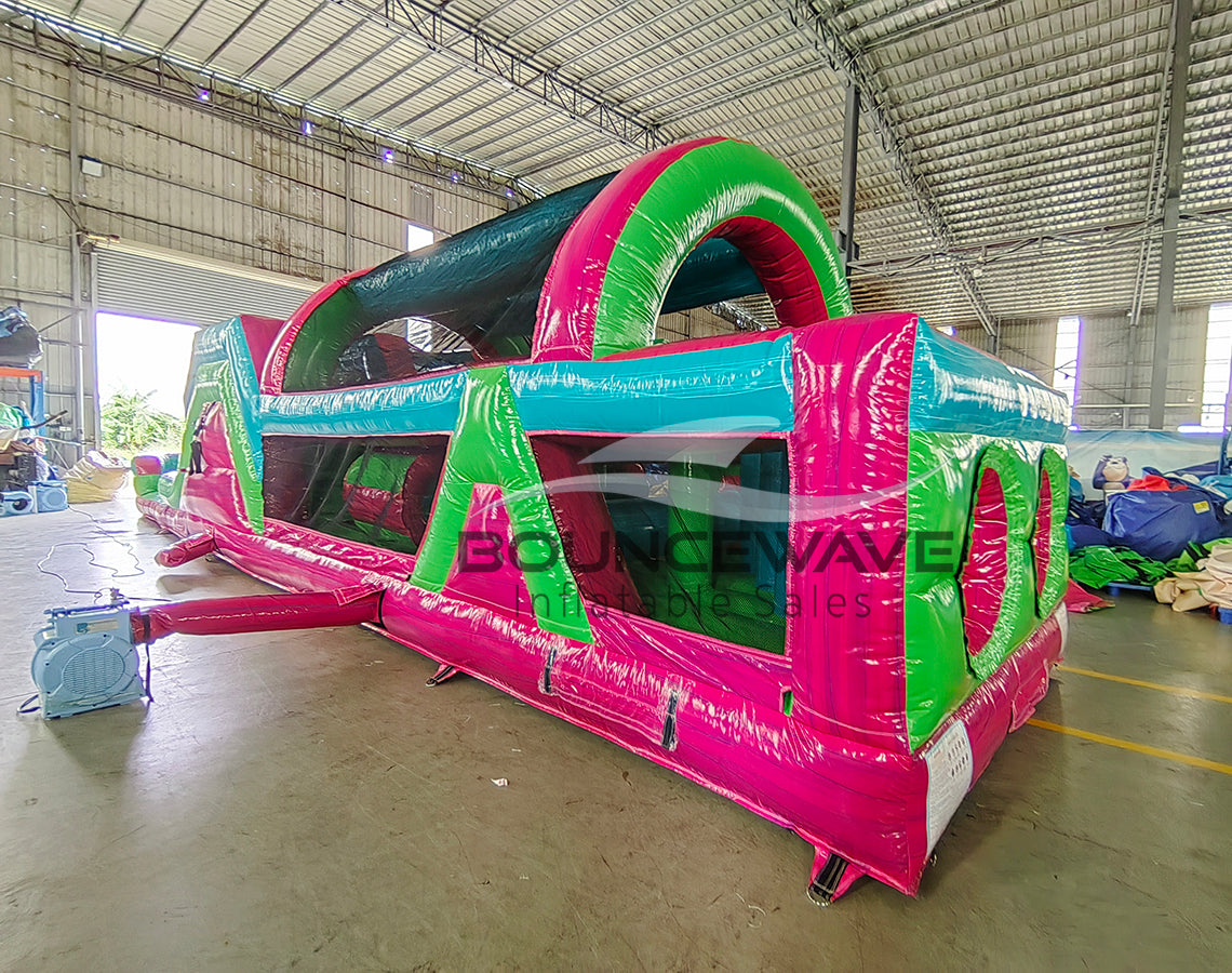 46ft Glow Rider Hybrid Wet/Dry Inflatable Obstacle Course