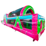 46ft Glow Rider Hybrid Wet/Dry Inflatable Obstacle Course