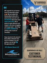 48V Diamondback Motorized Dolly with Winch for Inflatables - BounceWave Inflatable Sales
