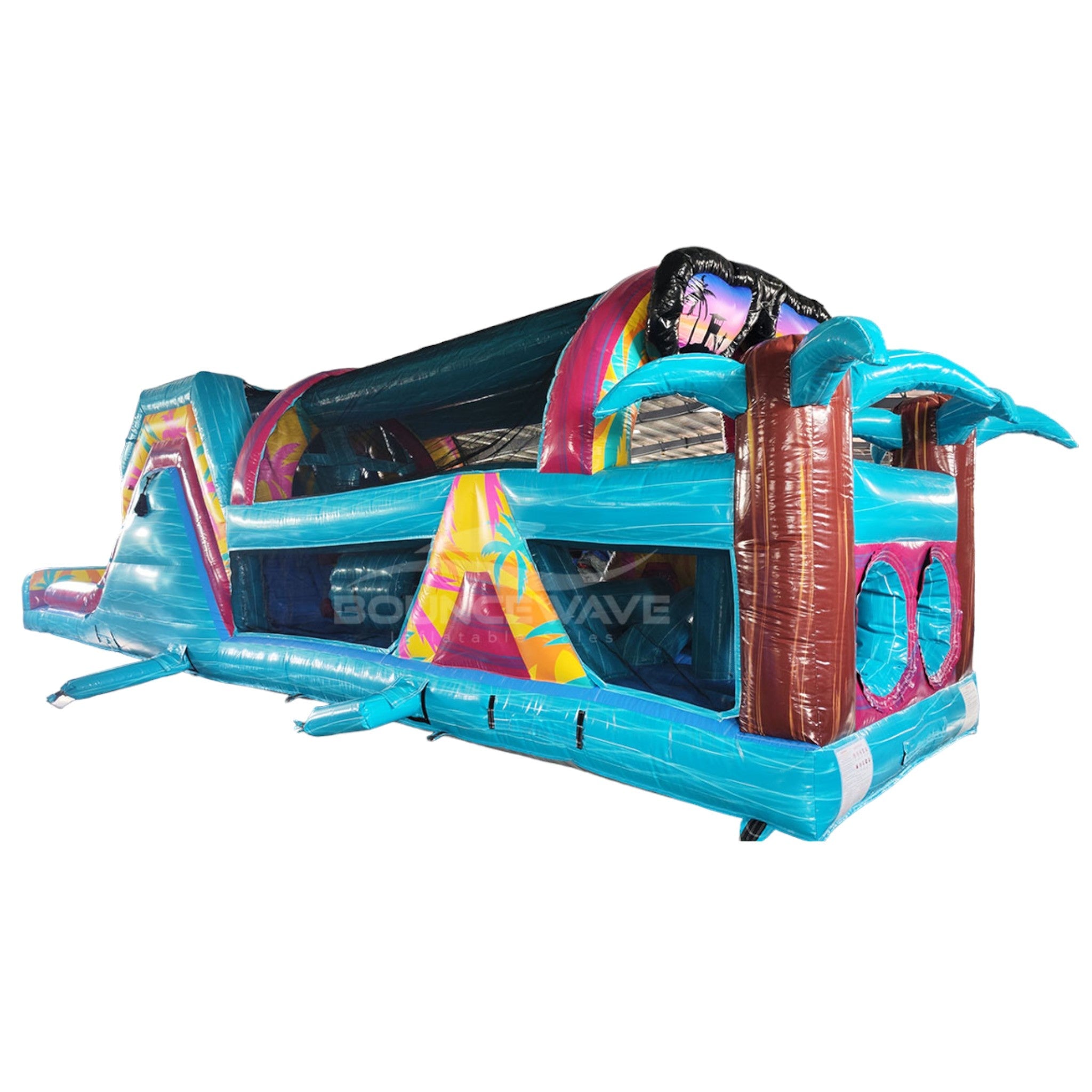 Obstacle Course Inflatable Icon 53ft XL Island Flow Hybrid Inflatable Obstacle Course