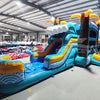 56.5ft Akua Falls 2 - Piece Obstacle - Combo - BounceWave Inflatable Sales