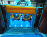 56.5ft Akua Falls 2 - Piece Obstacle - Combo - BounceWave Inflatable Sales