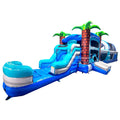 56.5ft Bahama 2-Piece Obstacle Bounce House with Slide (Wet/Dry)