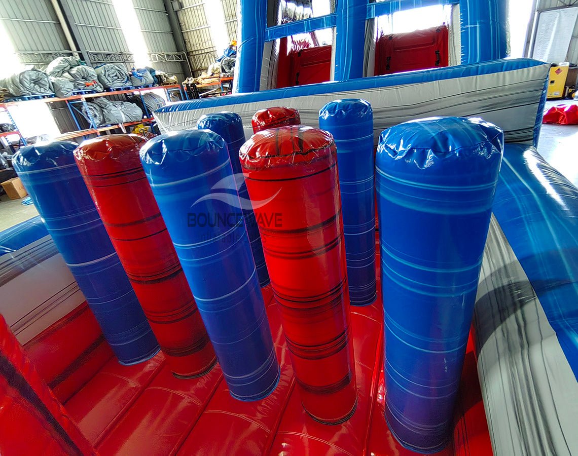 62ft Baja 2 - Piece Wet/Dry Inflatable Obstacle Course - BounceWave Inflatable Sales