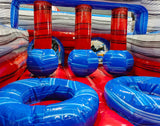 62ft Baja 2 - Piece Wet/Dry Inflatable Obstacle Course - BounceWave Inflatable Sales