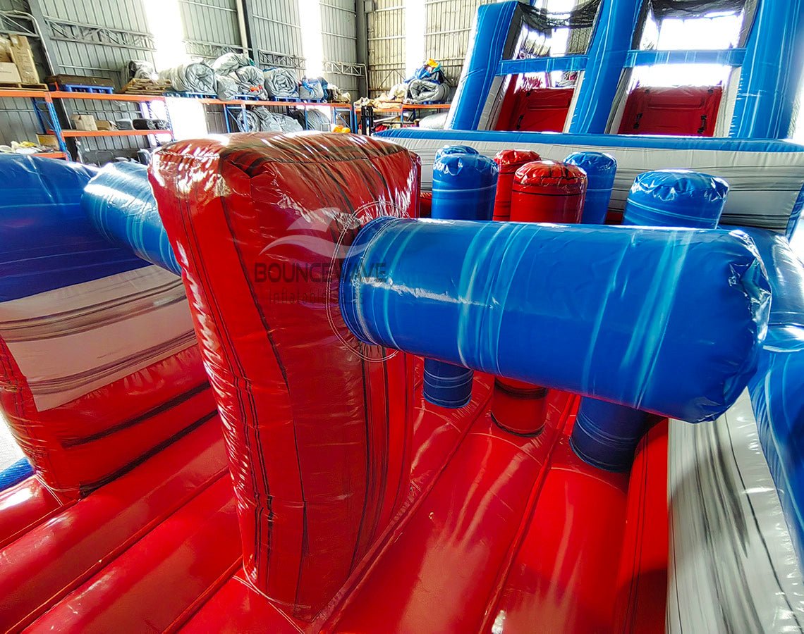 62ft Baja 2 - Piece Wet/Dry Inflatable Obstacle Course - BounceWave Inflatable Sales