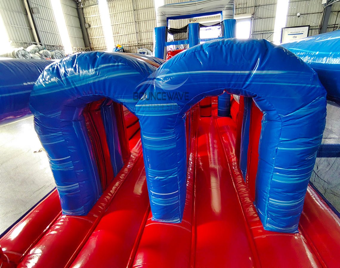 62ft Baja 2 - Piece Wet/Dry Inflatable Obstacle Course - BounceWave Inflatable Sales