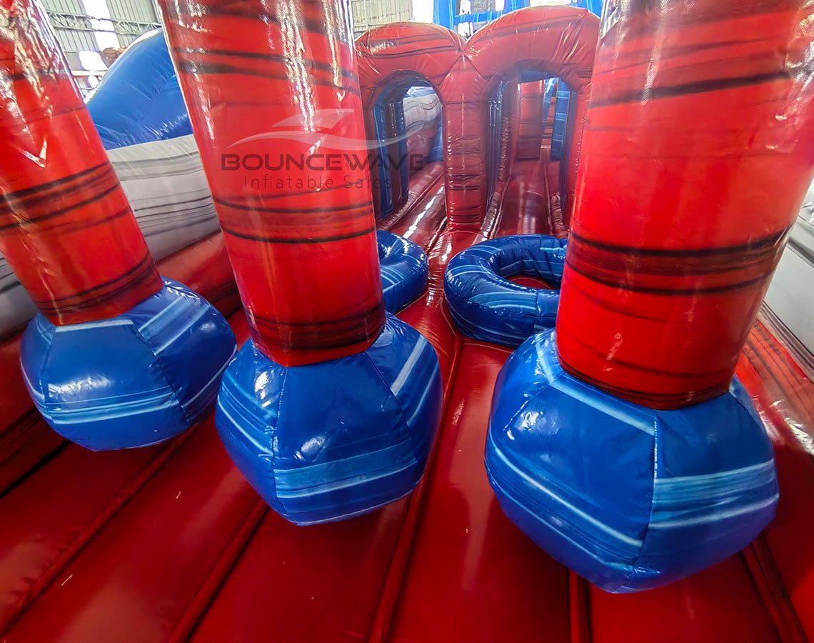 62ft Baja 2 - Piece Wet/Dry Inflatable Obstacle Course - BounceWave Inflatable Sales