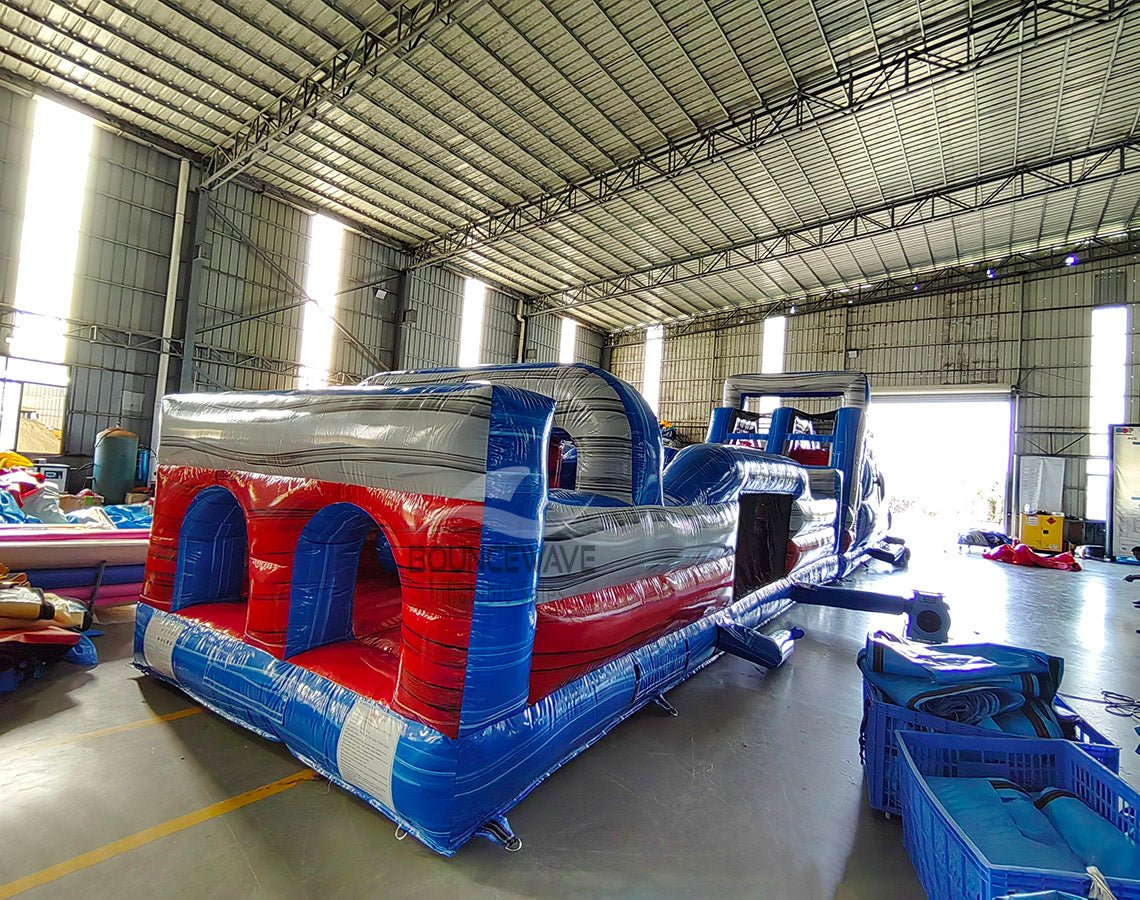 62ft Baja 2 - Piece Wet/Dry Inflatable Obstacle Course - BounceWave Inflatable Sales