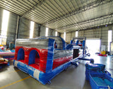 62ft Baja 2 - Piece Wet/Dry Inflatable Obstacle Course - BounceWave Inflatable Sales