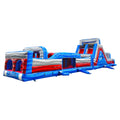 62ft Baja 2-Piece Wet/Dry Inflatable Obstacle Course With Inflated Landing