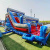 62ft Baja Triple Lane 2 - Piece Wet/Dry Inflatable Obstacle Course - BounceWave Inflatable Sales