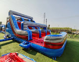 62ft Baja Triple Lane 2 - Piece Wet/Dry Inflatable Obstacle Course - BounceWave Inflatable Sales