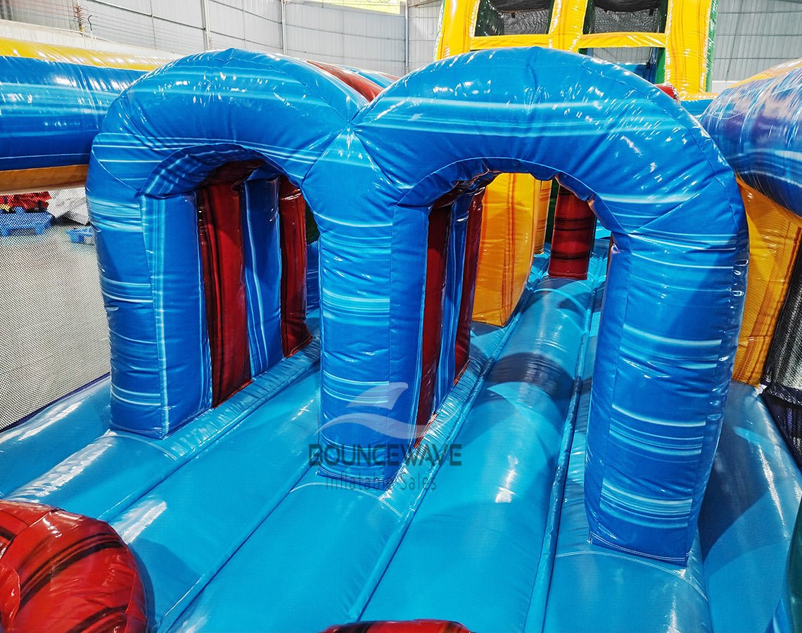 62ft Euro Marble 2-Piece Wet/Dry Inflatable Obstacle Course