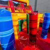 62ft Euro Marble Triple Lane 2 - Piece Wet/Dry Inflatable Obstacle Course - BounceWave Inflatable Sales