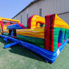 62ft Euro Marble Triple Lane 2 - Piece Wet/Dry Inflatable Obstacle Course - BounceWave Inflatable Sales