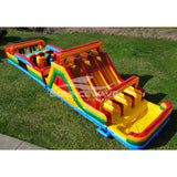 62ft Euro Marble Triple Lane 2 - Piece Wet/Dry Inflatable Obstacle Course - BounceWave Inflatable Sales