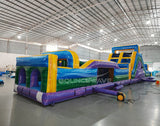 62ft Goombay 2 - Piece Wet/Dry Inflatable Obstacle Course - BounceWave Inflatable Sales