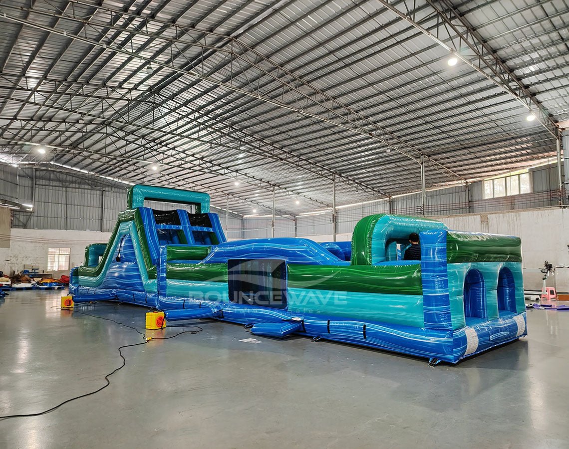 Drop Zone Inflatable 62ft Island Drop 2-Piece Wet/Dry Inflatable Obstacle Course