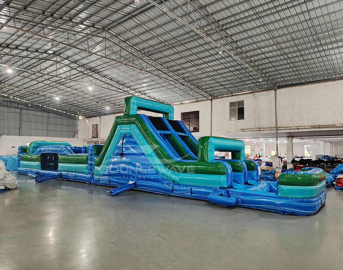 Drop Zone Inflatable 62ft Island Drop 2-Piece Wet/Dry Inflatable Obstacle Course