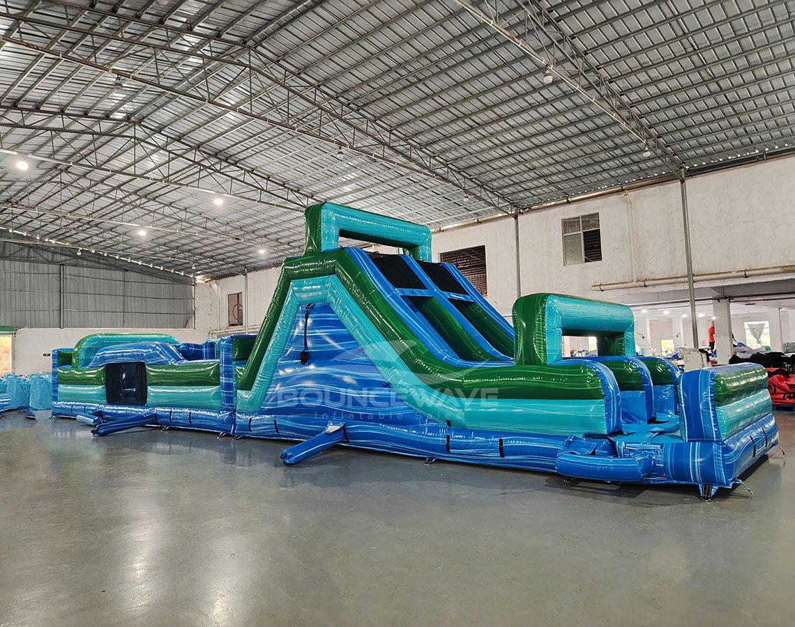 Drop Zone Inflatable 62ft Island Drop 2-Piece Wet/Dry Inflatable Obstacle Course
