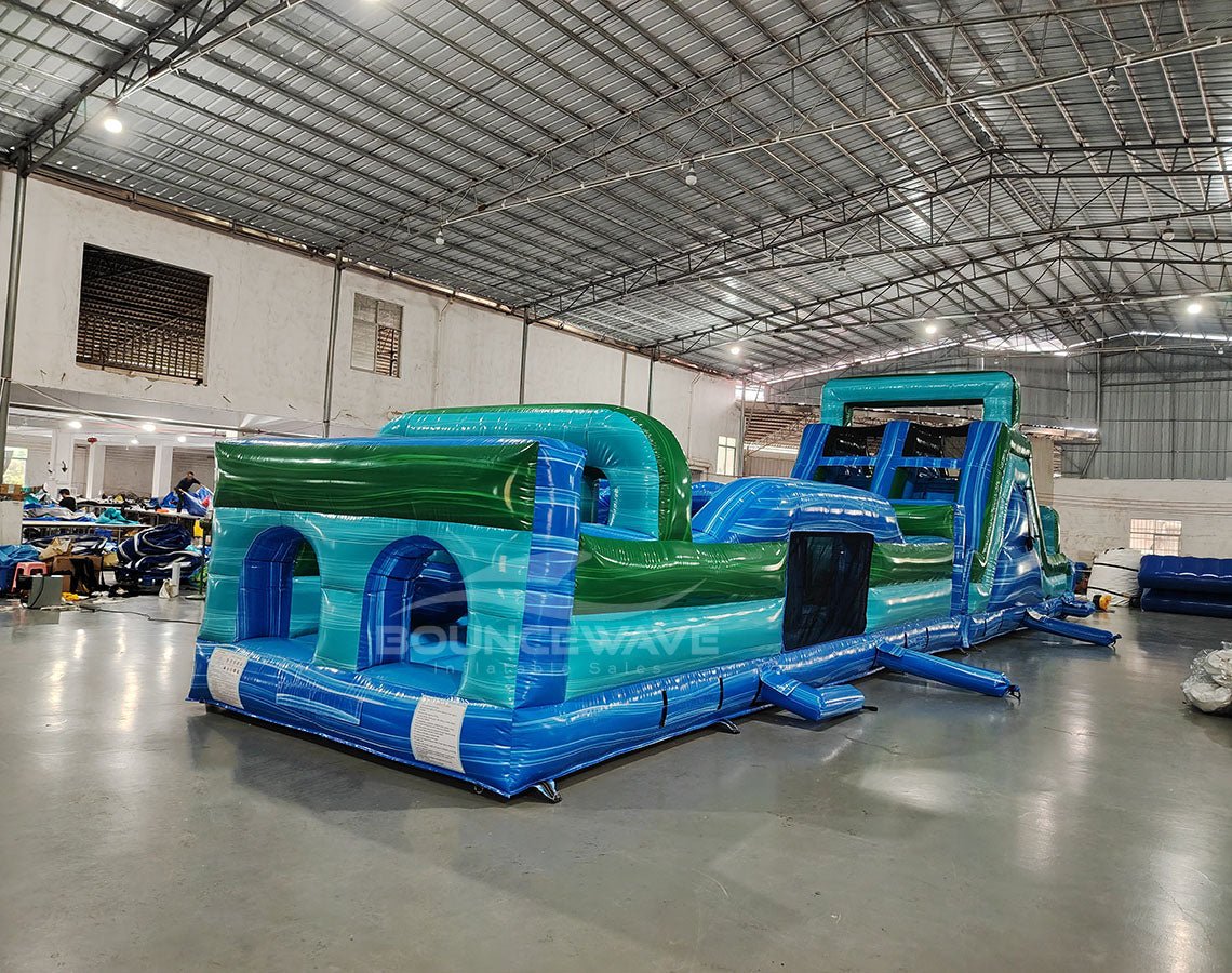 Drop Zone Inflatable 62ft Island Drop 2-Piece Wet/Dry Inflatable Obstacle Course