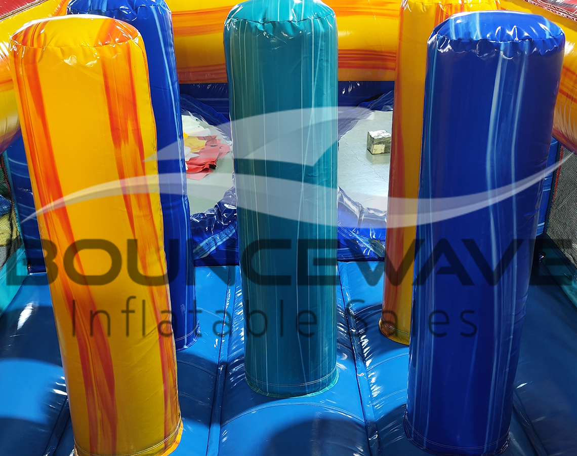 62ft Rip Tide 2-Piece Wet/Dry Inflatable Obstacle Course - BounceWave Inflatable Sales