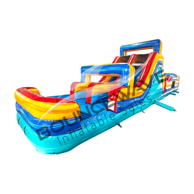 62ft Rip Tide 2-Piece Wet/Dry Inflatable Obstacle Course - BounceWave Inflatable Sales
