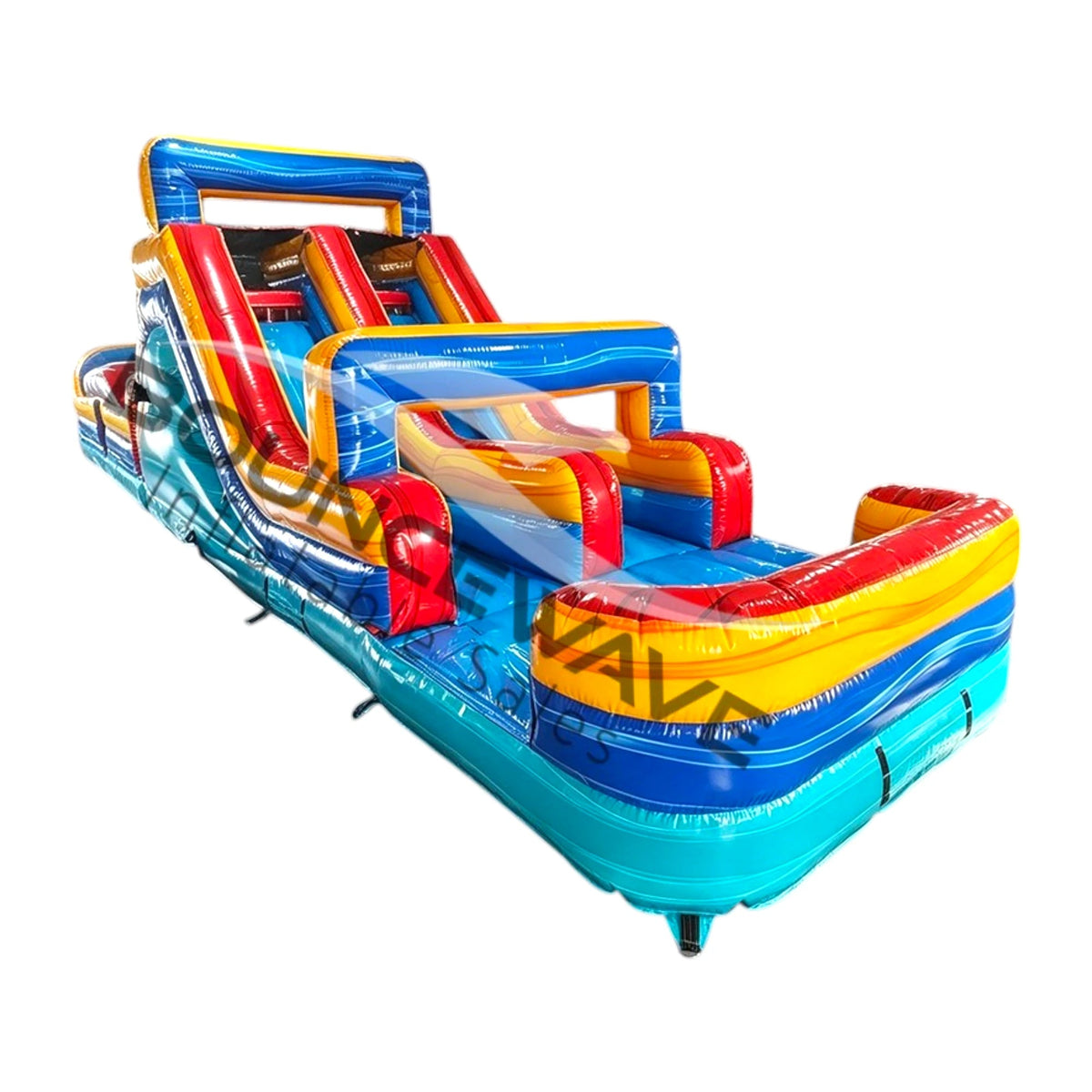 62ft Rip Tide 2-Piece Wet/Dry Inflatable Obstacle Course - BounceWave Inflatable Sales