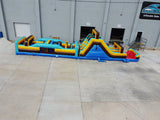 62ft Tropic Shock 2 - Piece Wet/Dry Inflatable Obstacle Course - BounceWave Inflatable Sales