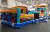 62ft Tropic Shock 2 - Piece Wet/Dry Inflatable Obstacle Course - BounceWave Inflatable Sales