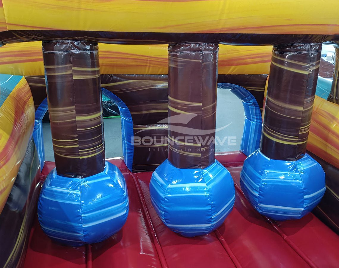 62ft Tropic Shock 2 - Piece Wet/Dry Inflatable Obstacle Course - BounceWave Inflatable Sales