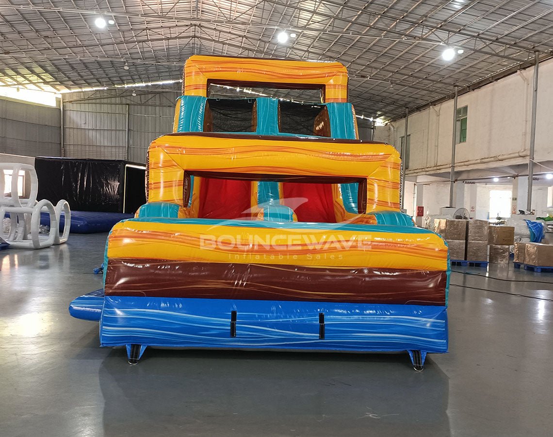 62ft Tropic Shock 2 - Piece Wet/Dry Inflatable Obstacle Course - BounceWave Inflatable Sales