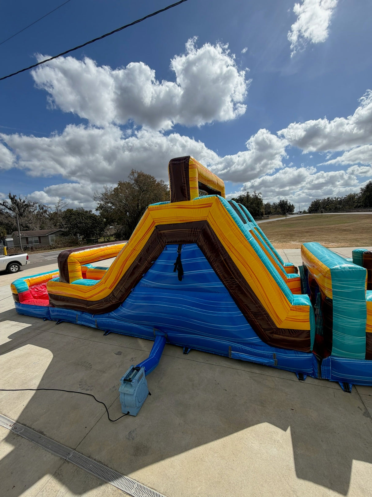 62ft Tropic Shock 2 - Piece Wet/Dry Inflatable Obstacle Course - BounceWave Inflatable Sales