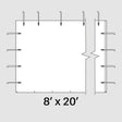 8' x 20' Solid Sidewall for High Peak Tent - BounceWave Inflatable Sales