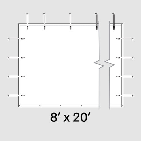 8' x 20' Solid Sidewall for High Peak Tent - BounceWave Inflatable Sales