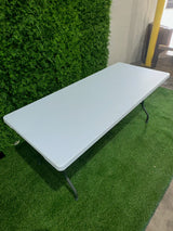 8ft Heavy - Duty Pro Plastic Folding Banquet Table - BounceWave Inflatable Sales